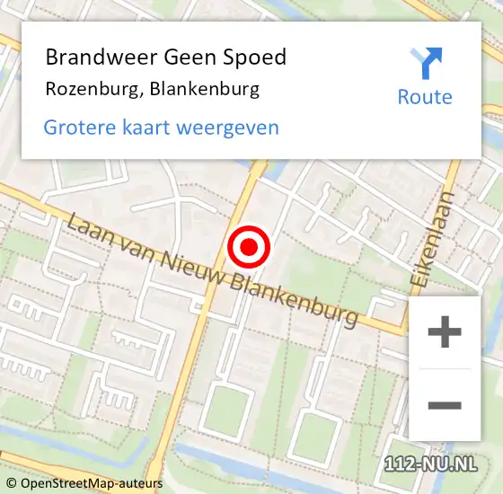 Locatie op kaart van de 112 melding: Brandweer Geen Spoed Naar Rozenburg, Blankenburg op 27 februari 2022 18:54