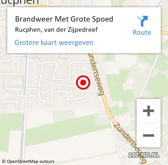 Locatie op kaart van de 112 melding: Brandweer Met Grote Spoed Naar Rucphen, van der Zijpedreef op 27 februari 2022 22:19