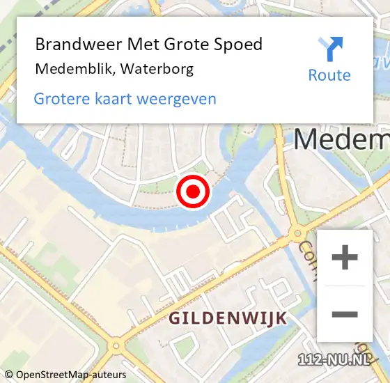 Locatie op kaart van de 112 melding: Brandweer Met Grote Spoed Naar Medemblik, Waterborg op 28 februari 2022 02:13