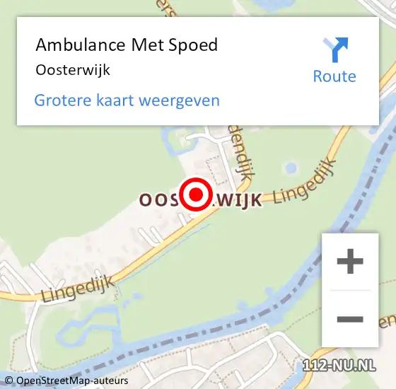 Locatie op kaart van de 112 melding: Ambulance Met Spoed Naar Oosterwijk op 28 februari 2022 04:50