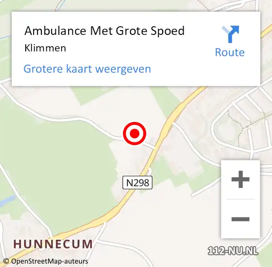 Locatie op kaart van de 112 melding: Ambulance Met Grote Spoed Naar Klimmen op 28 februari 2022 09:52