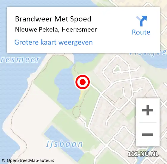 Locatie op kaart van de 112 melding: Brandweer Met Spoed Naar Nieuwe Pekela, Heeresmeer op 28 februari 2022 13:11