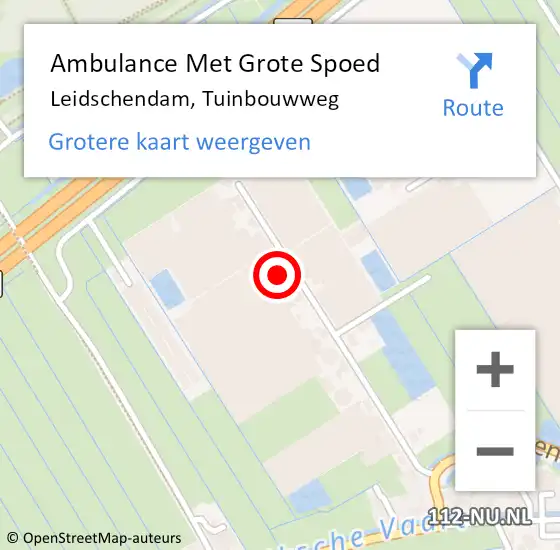 Locatie op kaart van de 112 melding: Ambulance Met Grote Spoed Naar Leidschendam, Tuinbouwweg op 28 februari 2022 13:35