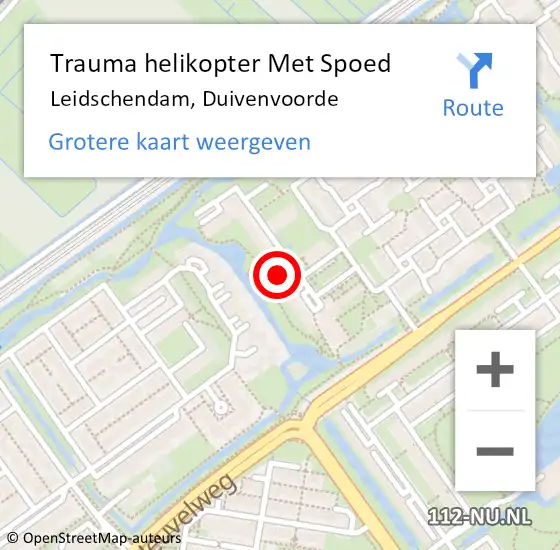 Locatie op kaart van de 112 melding: Trauma helikopter Met Spoed Naar Leidschendam, Duivenvoorde op 28 februari 2022 13:36