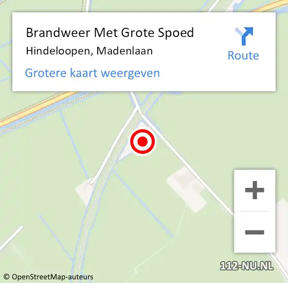 Locatie op kaart van de 112 melding: Brandweer Met Grote Spoed Naar Hindeloopen, Madenlaan op 28 februari 2022 19:48