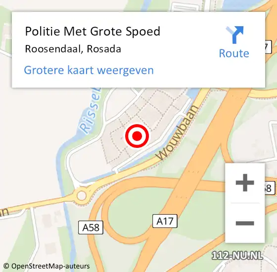 Locatie op kaart van de 112 melding: Politie Met Grote Spoed Naar Roosendaal, Rosada op 1 maart 2022 04:44