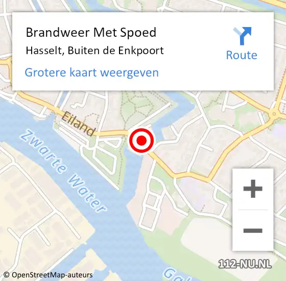 Locatie op kaart van de 112 melding: Brandweer Met Spoed Naar Hasselt, Buiten de Enkpoort op 1 maart 2022 17:22