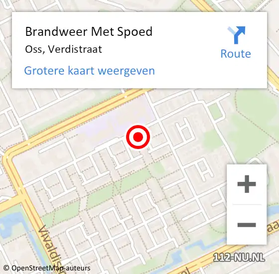 Locatie op kaart van de 112 melding: Brandweer Met Spoed Naar Oss, Verdistraat op 1 maart 2022 20:27