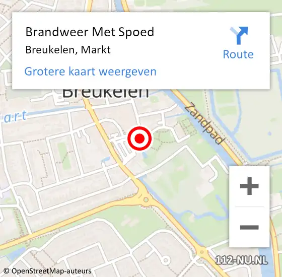 Locatie op kaart van de 112 melding: Brandweer Met Spoed Naar Breukelen, Markt op 10 juli 2014 01:04