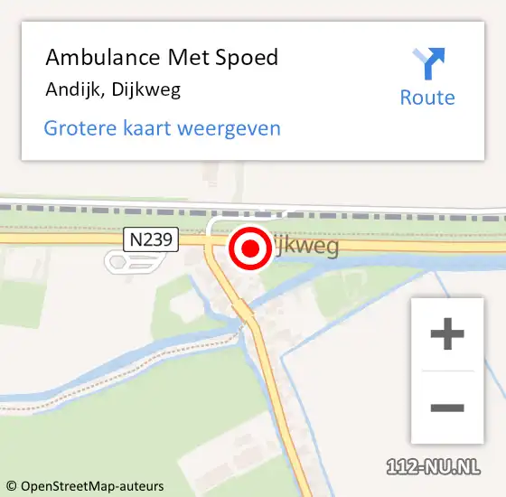 Locatie op kaart van de 112 melding: Ambulance Met Spoed Naar Lambertschaag, Dijkweg op 2 maart 2022 07:36