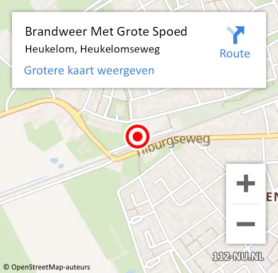 Locatie op kaart van de 112 melding: Brandweer Met Grote Spoed Naar Heukelom, Heukelomseweg op 2 maart 2022 10:20