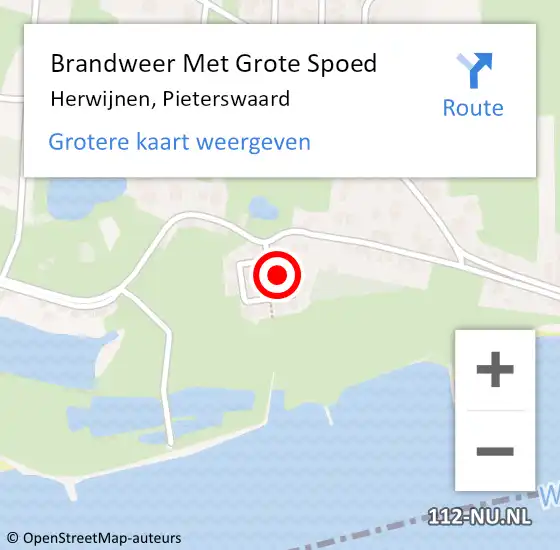 Locatie op kaart van de 112 melding: Brandweer Met Grote Spoed Naar Herwijnen, Pieterswaard op 2 maart 2022 12:10