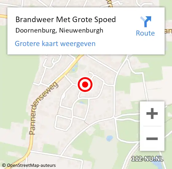 Locatie op kaart van de 112 melding: Brandweer Met Grote Spoed Naar Doornenburg, Nieuwenburgh op 2 maart 2022 12:18