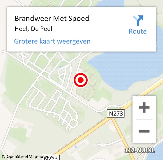 Locatie op kaart van de 112 melding: Brandweer Met Spoed Naar Heel, De Peel op 2 maart 2022 12:29