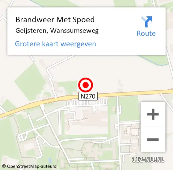 Locatie op kaart van de 112 melding: Brandweer Met Spoed Naar Geijsteren, Wanssumseweg op 2 maart 2022 13:23