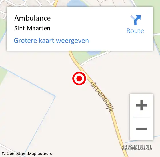 Locatie op kaart van de 112 melding: Ambulance Sint Maarten op 2 maart 2022 13:53