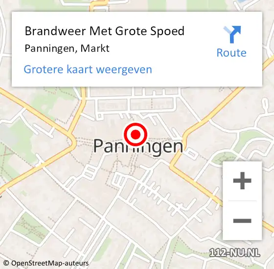 Locatie op kaart van de 112 melding: Brandweer Met Grote Spoed Naar Panningen, Markt op 3 maart 2022 06:53