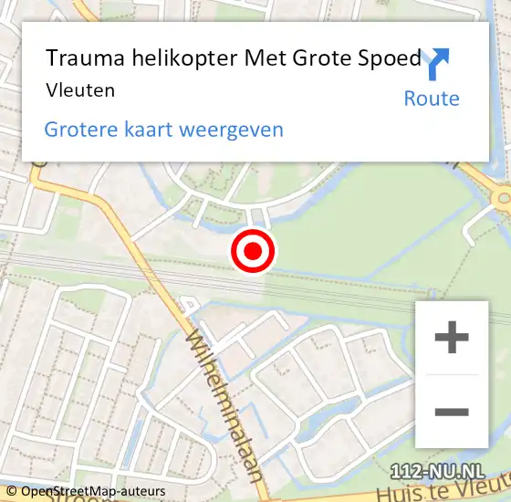 Locatie op kaart van de 112 melding: Trauma helikopter Met Grote Spoed Naar Vleuten op 3 maart 2022 12:43