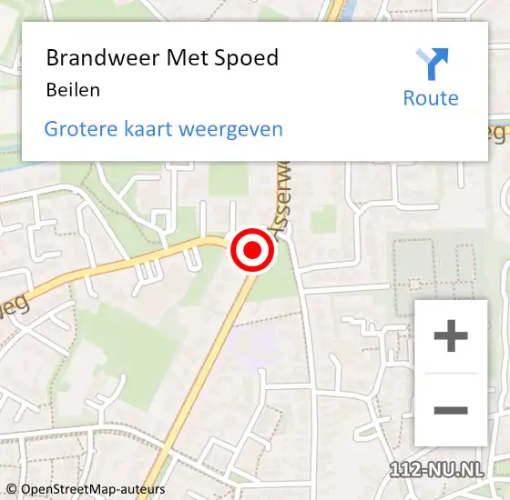 Locatie op kaart van de 112 melding: Brandweer Met Spoed Naar Beilen op 3 maart 2022 14:47