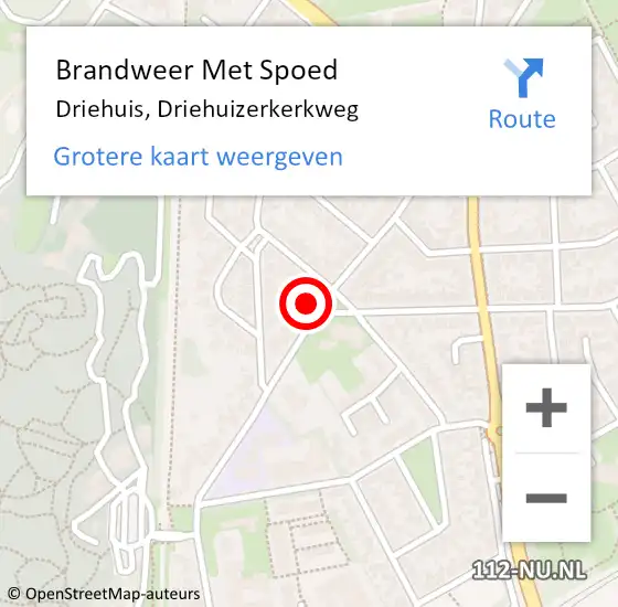 Locatie op kaart van de 112 melding: Brandweer Met Spoed Naar Driehuis, Driehuizerkerkweg op 4 maart 2022 10:56