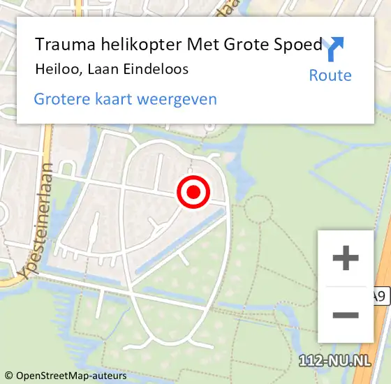 Locatie op kaart van de 112 melding: Trauma helikopter Met Grote Spoed Naar Heiloo, Laan Eindeloos op 4 maart 2022 12:28