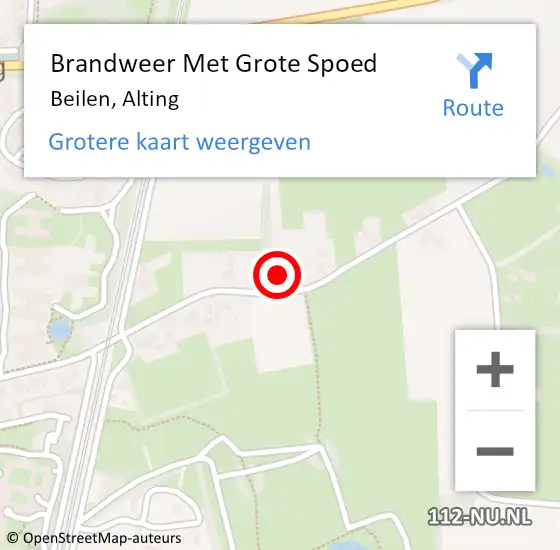 Locatie op kaart van de 112 melding: Brandweer Met Grote Spoed Naar Beilen, Alting op 4 maart 2022 13:46