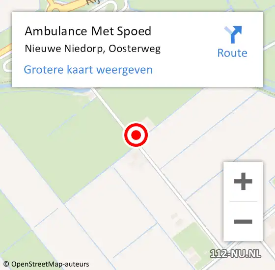 Locatie op kaart van de 112 melding: Ambulance Met Spoed Naar Nieuwe Niedorp, Oosterweg op 4 maart 2022 14:41