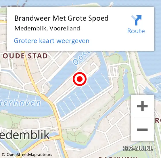 Locatie op kaart van de 112 melding: Brandweer Met Grote Spoed Naar Medemblik, Vooreiland op 5 maart 2022 01:39