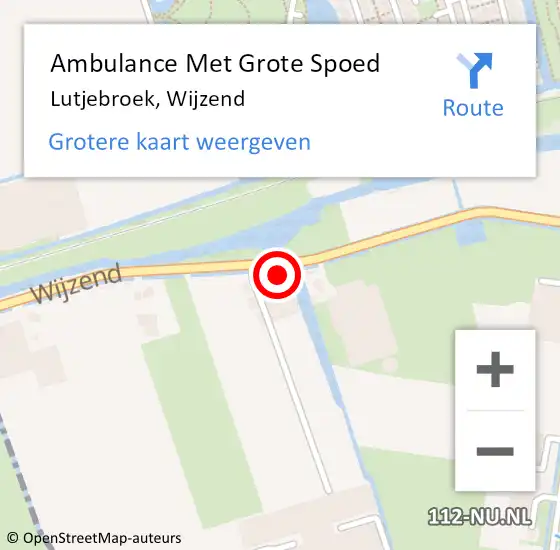 Locatie op kaart van de 112 melding: Ambulance Met Grote Spoed Naar Lutjebroek, Wijzend op 5 maart 2022 01:59