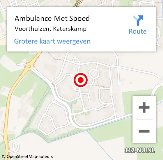 Locatie op kaart van de 112 melding: Ambulance Met Spoed Naar Voorthuizen, Katerskamp op 5 maart 2022 02:18