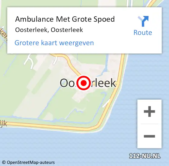 Locatie op kaart van de 112 melding: Ambulance Met Grote Spoed Naar Oosterleek, Oosterleek op 5 maart 2022 08:18