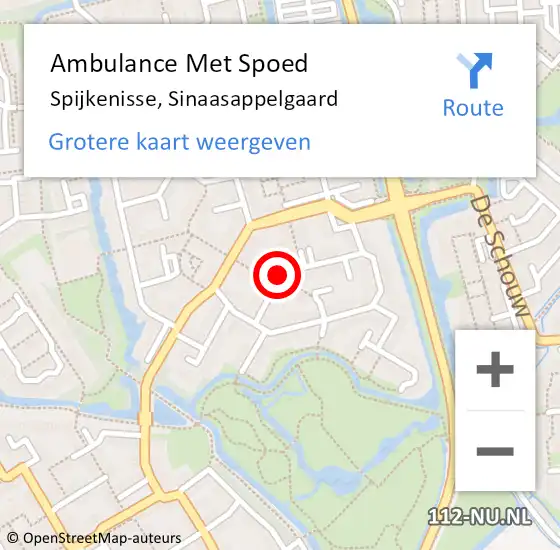 Locatie op kaart van de 112 melding: Ambulance Met Spoed Naar Spijkenisse, Sinaasappelgaard op 5 maart 2022 10:19