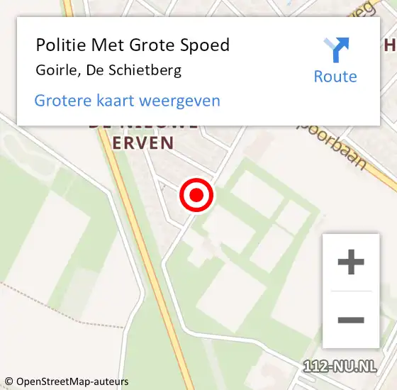 Locatie op kaart van de 112 melding: Politie Met Grote Spoed Naar Goirle, De Schietberg op 5 maart 2022 15:52