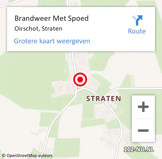 Locatie op kaart van de 112 melding: Brandweer Met Spoed Naar Oirschot, Straten op 5 maart 2022 16:36