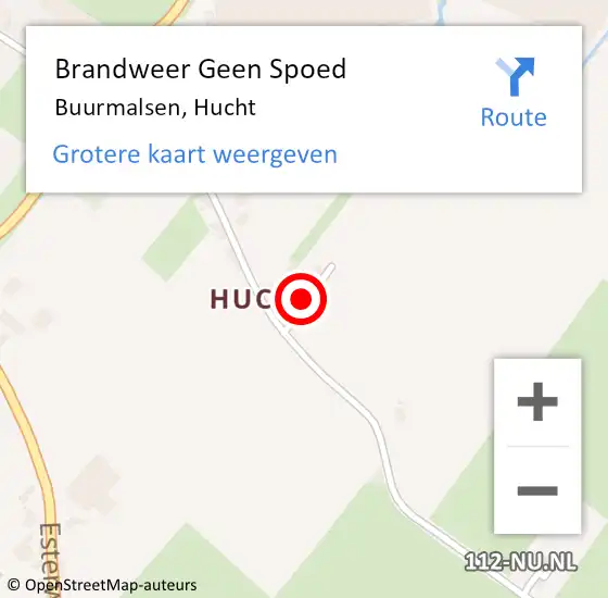 Locatie op kaart van de 112 melding: Brandweer Geen Spoed Naar Buurmalsen, Hucht op 5 maart 2022 19:29