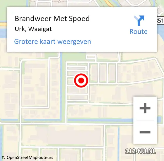 Locatie op kaart van de 112 melding: Brandweer Met Spoed Naar Urk, Waaigat op 5 maart 2022 19:31