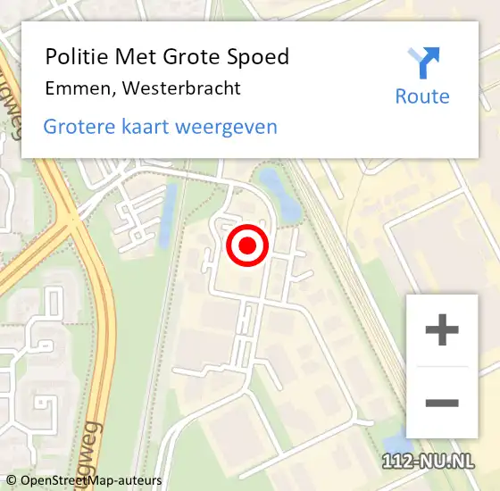 Locatie op kaart van de 112 melding: Politie Met Grote Spoed Naar Emmen, Westerbracht op 5 maart 2022 20:03