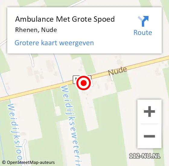 Locatie op kaart van de 112 melding: Ambulance Met Grote Spoed Naar Rhenen, Nude op 5 maart 2022 21:24