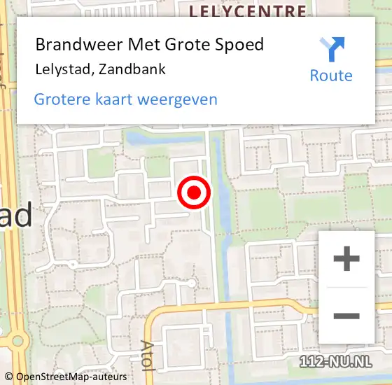 Locatie op kaart van de 112 melding: Brandweer Met Grote Spoed Naar Lelystad, Zandbank op 5 maart 2022 23:36