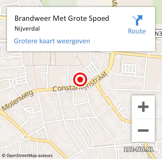 Locatie op kaart van de 112 melding: Brandweer Met Grote Spoed Naar Nijverdal op 6 maart 2022 00:21