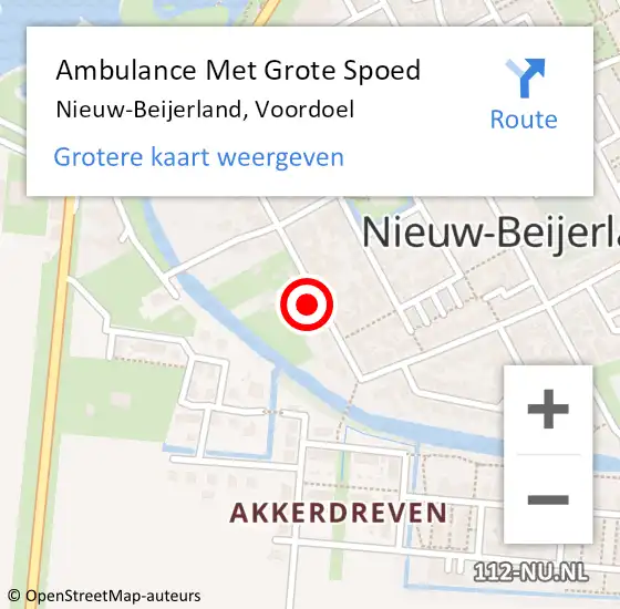 Locatie op kaart van de 112 melding: Ambulance Met Grote Spoed Naar Nieuw-Beijerland, Voordoel op 6 maart 2022 00:58