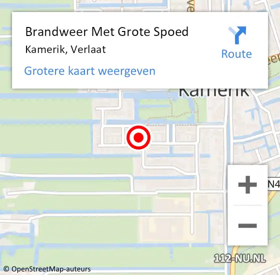 Locatie op kaart van de 112 melding: Brandweer Met Grote Spoed Naar Kamerik, Verlaat op 6 maart 2022 04:26