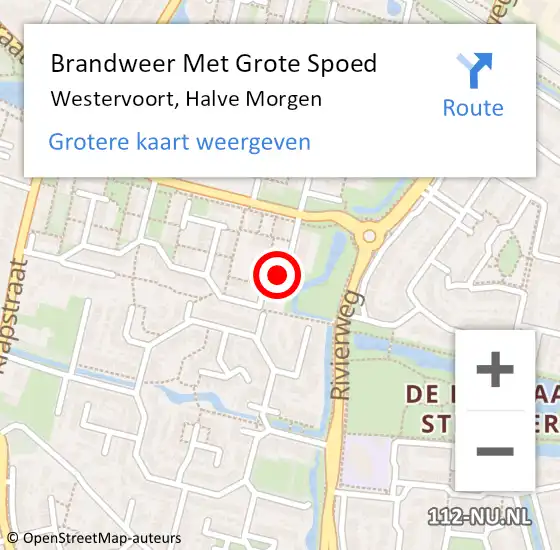 Locatie op kaart van de 112 melding: Brandweer Met Grote Spoed Naar Westervoort, Halve Morgen op 6 maart 2022 13:02