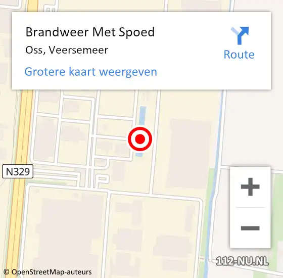 Locatie op kaart van de 112 melding: Brandweer Met Spoed Naar Oss, Veersemeer op 6 maart 2022 13:44