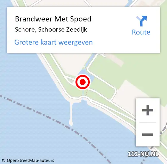 Locatie op kaart van de 112 melding: Brandweer Met Spoed Naar Schore, Schoorse Zeedijk op 6 maart 2022 15:25