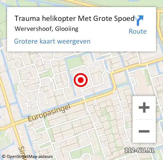 Locatie op kaart van de 112 melding: Trauma helikopter Met Grote Spoed Naar Wervershoof, Glooiing op 6 maart 2022 20:51