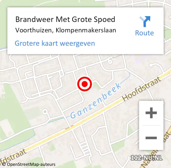 Locatie op kaart van de 112 melding: Brandweer Met Grote Spoed Naar Voorthuizen, Klompenmakerslaan op 7 maart 2022 09:32