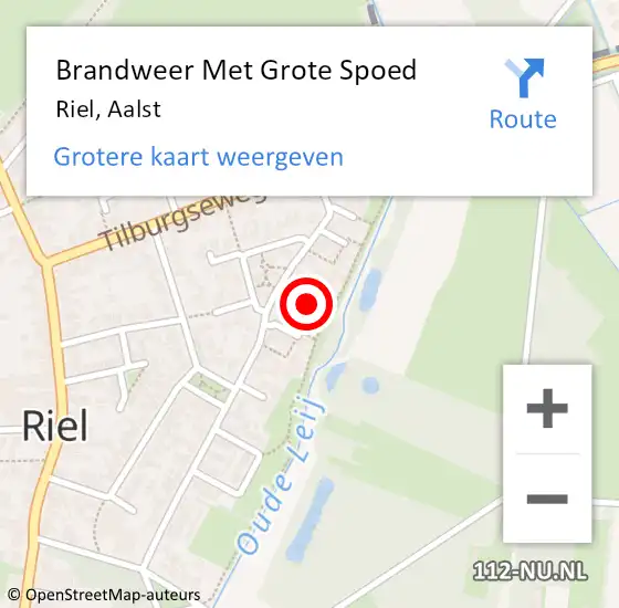 Locatie op kaart van de 112 melding: Brandweer Met Grote Spoed Naar Riel, Aalst op 7 maart 2022 11:23