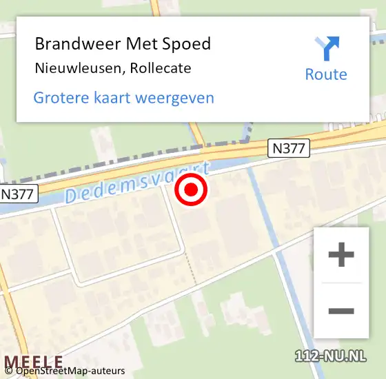 Locatie op kaart van de 112 melding: Brandweer Met Spoed Naar Nieuwleusen, Rollecate op 7 maart 2022 12:32