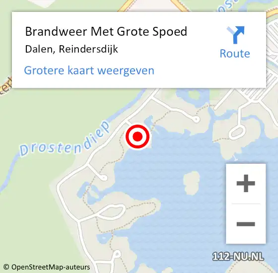 Locatie op kaart van de 112 melding: Brandweer Met Grote Spoed Naar Dalen, Reindersdijk op 7 maart 2022 12:44